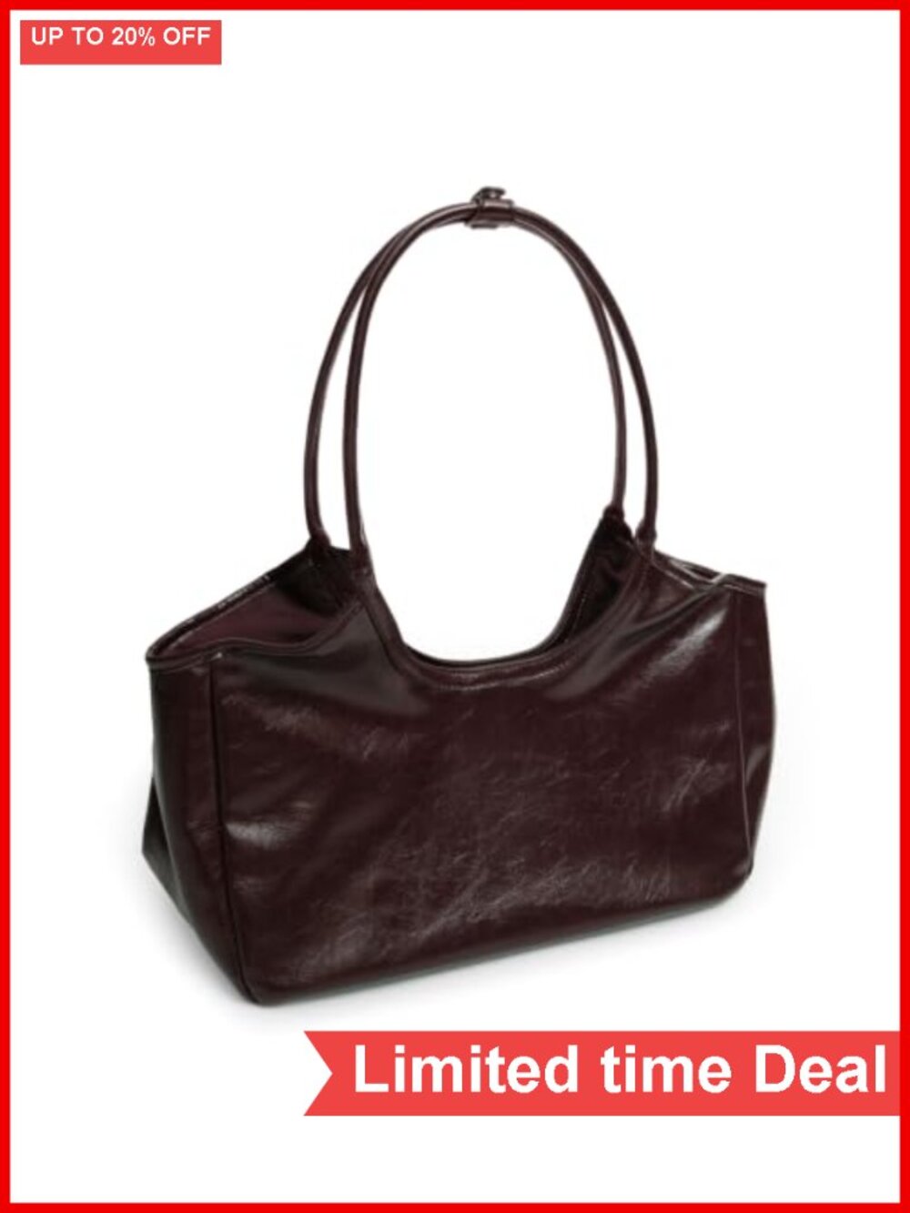 Faux Leather Large Tote Handbag Women Shoulder Satchel Magnetic Clasp No Zipper